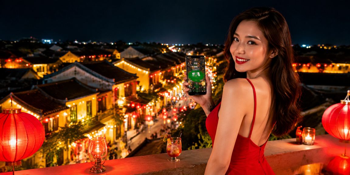 Không khí giải trí và cá cược buổi tối tại phố cổ Hội An